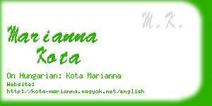 marianna kota business card